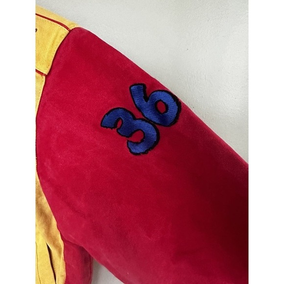 Vtg M&M NASCAR Racing Jacket JH Design Chase #36 Ernie Irvan Sz S-M Yellow Red‌‌ - Picture 6 of 16